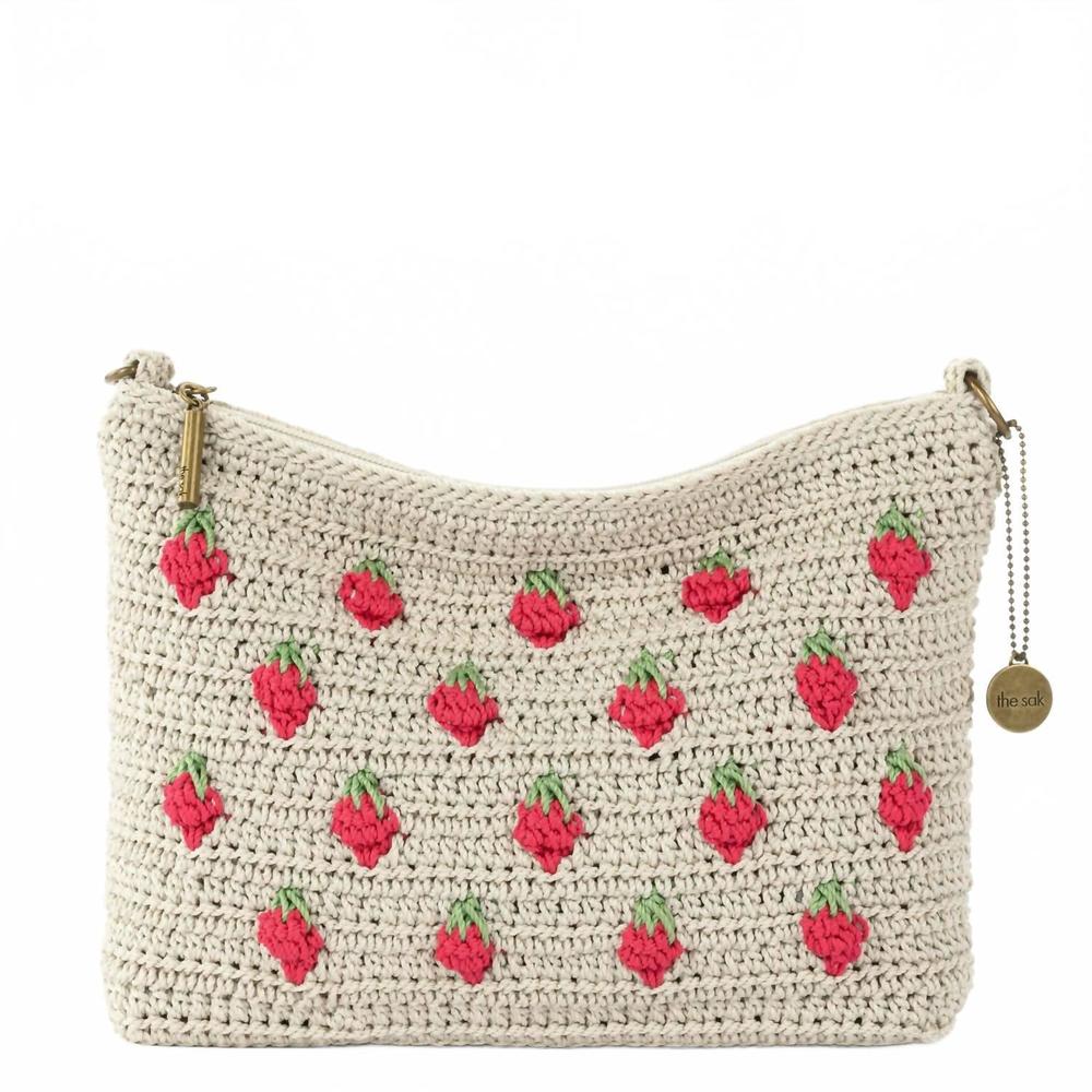 NEW THE SAK women's lumi crossbody bag in natural strawberries - Picture 5 of 5